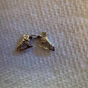 Sterling Silver Ice Skates Charm for bracelet or necklace
